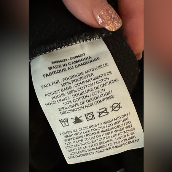 Nike Faux Fur Hooded Zip Up Jacket - Picture 7 of 8